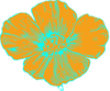 Orange And Blue Poppy Clip Art