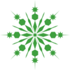Green Snowflake Clip Art