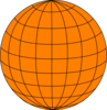 Big Orange Wire Globe Clip Art