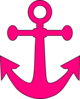 Anchor, Pink, Large Clip Art