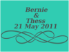 Bernie & Thess Wedding Anniversary2 Clip Art
