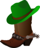 Boot Hat Green Clip Art