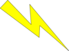 Lightning Yellow With Black Outline Clip Art