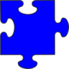 Blue Border Puzzle Piece Clip Art