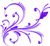 Purple Butterfly Flourish Clip Art