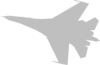 F16 Vector Grey Clip Art