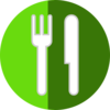 Plate Fork Knife Icon Clip Art