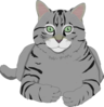 Totetude Gray Cat Clip Art