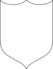 Heraldic Shield Three Pointed, Blank Clip Art