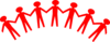 Red Unity People Clip Art
