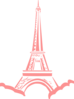 Pink Eiffel  Clip Art