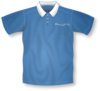Blue Collared Short Sleeve Shirt Clip Art