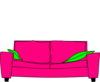 Pink Couch With Pillow Clip Art