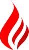 Maron  Flame Logo 5 Clip Art