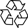 Recycling Symbol Outline Clip Art