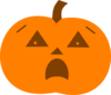 Orange Scared Clip Art