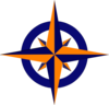 Compass Blue And Orange Compass Clip Art