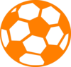 Orange Soccer Ball Clip Art