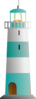 Turquoise And White Lighthouse Clip Art