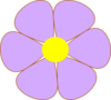 Purple Flower  Clip Art