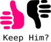 Thumbs Up Thumbs Down Pink And Black Clip Art
