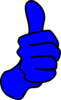 Blue Thumbs Up Clip Art