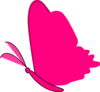 Neon Pink Butterfly Clip Art