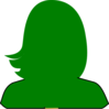 Green Woman Silhouette Clip Art
