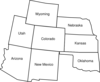 Colorado Map With Surrounding States With Labels2 Clip Art