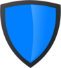 Blue Shield With Dark Edge Clip Art