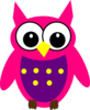 Pink Purple Yellow Owl Clip Art