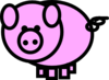 Pink Pig Revised Clip Art