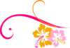 Hibiscus Swirl Clip Art