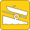 Boat Launch Symbol Yellow Clip Art