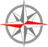 Pale Grey Compass Clip Art