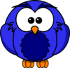 Blue Owl Cartoon Clip Art