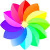 Rainbow Flower Clip Art