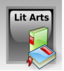 Literature Arts Button Clip Art
