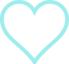 Pale Blue Heart Clip Art