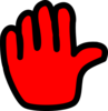 Hand Red Clip Art