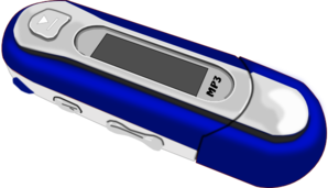 A Blue Old Style Mp3 Player Clip Art at Clker.com - vector clip art online,  royalty free & public domain