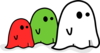 Colored Ghosts Clip Art