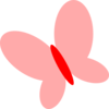 Pink Red Butterfly Clip Art