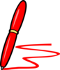 Red Pen And Ink Clip Art