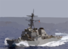 The Guided Missile Destroyer Uss Curtis Wilbur (ddg 54) Sails In The Open Waters Of The Western Pacific Ocean. Clip Art