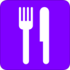 Restaurante In Purple Clip Art