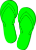 Bright-green-flip-flops Clip Art