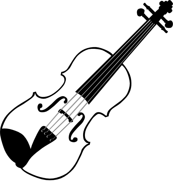 Black White Violin Clip Art at Clker.com - vector clip art online, royalty  free & public domain