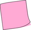 Pink Sticky Note Clip Art