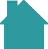 House Logo Teal Clip Art